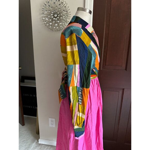 Dress Forum Los Angeles colorful wrap blouse Medium - Picture 5 of 6